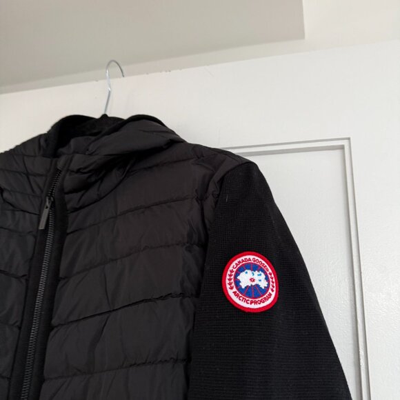 NWT Canada Goose Hybridge Knit Hooded Jacket In Black Sz XL Quilted Down Filled - Picture 5 of 10